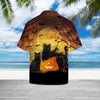 Black Cat Halloween Pumpkin Hawaiian Shirt HL29703