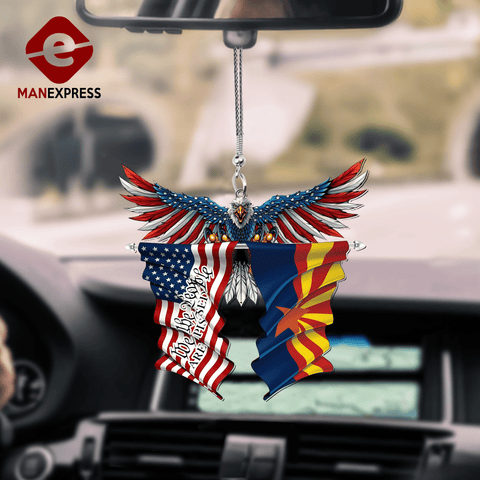 Patriot Car ornament, 911 Gift Idea, Patriot Day 20th Anniversary Gift, AH ARIZONA PATRIOT CAR HANGING ORNAMENT TESX