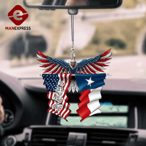 Patriot Car ornament, 911 Gift Idea, Patriot Day 20th Anniversary Gift, AH TEXAS PATRIOT CAR HANGING ORNAMENT TESX