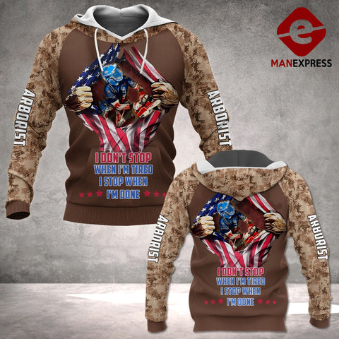 Men Patriot Day Hoodie Brown, 911 Patriot Hoodie, ARBORIST PATRIOT LMT FLAG FCTV 3D HOODIE