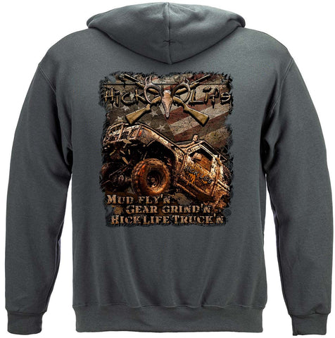 American Patriot Hoodie Gray Mud Trucking Premium T-Shirt