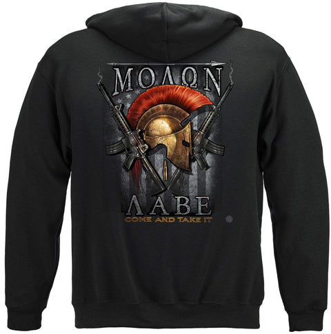 American Patriot Hoodie Black Molon Labe Hoodie