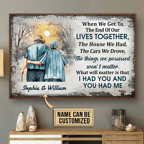 Personalized Family Old Couple When We Get Customized Poster TY058008