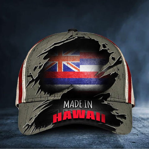 Made In Hawaii Hat American Hawaii Flag Cap Patriotic Gifts HN