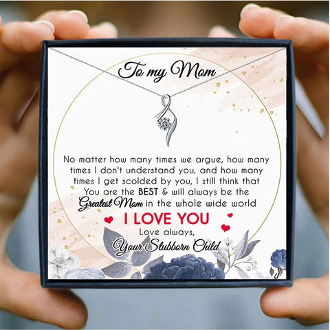 To My Mother Pendant Mothers Day Necklace Mom Jewelry Gift Card For Her, Mom, Grandma, Wife HT