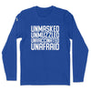 Unmasked Men's Apparel, Unmasked Shirt, Unmasked Unmuzzled Unvaccinated Unafraid Shirt, Unmasked Unmuzzled Unvaccinated Unafraid Tee, Unmasked Unmuzzled Unvaccinated Unafraid Gift Idea