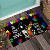 In This House You'll Never Walk Alone Autism Awareness Doormat Autism Home Decor Autism Awareness Gift Idea HT