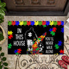 In This House You'll Never Walk Alone Autism Awareness Doormat Autism Home Decor Autism Awareness Gift Idea HT