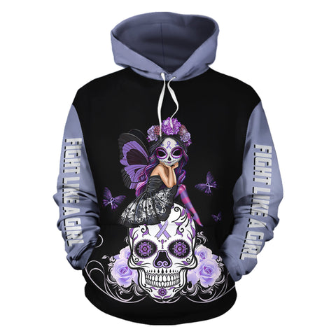 Skull Cancer Awareness Hoodie