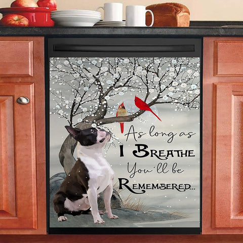 Boston Terrier Cardinal Kitchen Dishwasher Cover Decor Art Housewarming Gifts Home Decorations HT