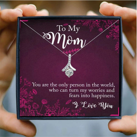 To Mom Shiny Crystal Mothers Day Necklace Mom Jewelry Gift Card For Her, Mom, Grandma, Wife HT