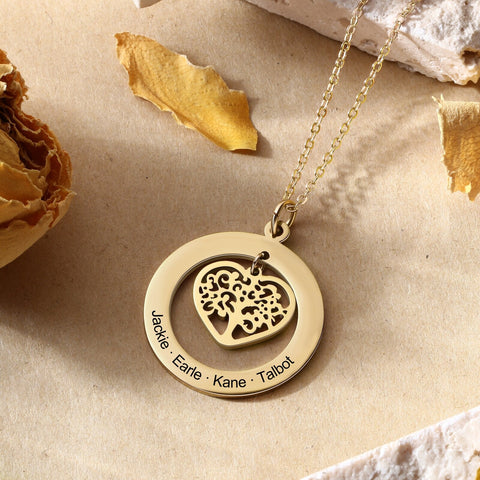 Personalized Tree of Life Mothers Day Necklace Mom Jewelry Gift For Mom Grandma Wife HT