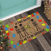 In This House It's Ok To Be Different Skeleton Autism Awareness Doormat Autism Home Decor Autism Awareness Gift Idea HT