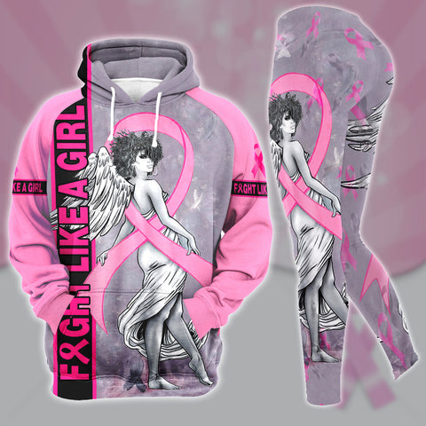 Breast Cancer Awareness Hoodie Leggings Set Survivor Gifts For Women Clothing Clothes Outfits HT