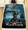 Halloween black cat Buckle up Buttercup Sherpa Blanket TTM