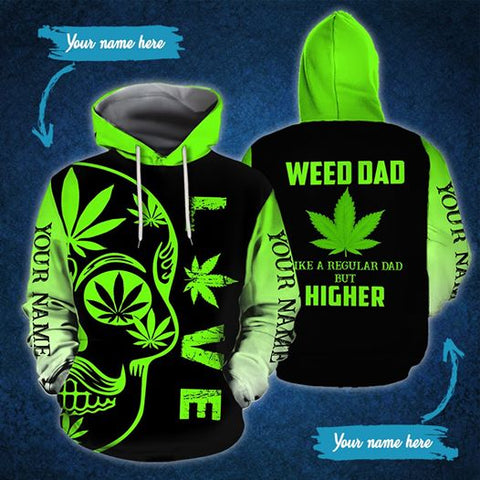 Personalized Weed Dad Unisex Hoodie For Men Women Cannabis Marijuana 420 Weed Shirt Clothing Gifts HT