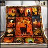 Halloween Black cat Fleece Blanket TD