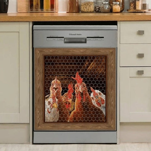 Farm Chicken Kitchen Dishwasher Cover Chicken Decor Art Housewarming Gifts Home Decorations HT