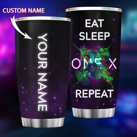 Customized Tumbler for Gamer, Gamer Cup, Xbox One Eat sleep OneX repeat 3D Tumbler Custom HA