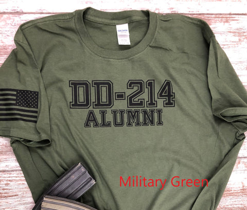 Military Veteran DD-214 Alumni T-shirt, Army Marines, Navy Air Force USMC Cost Guard Veteran