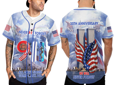 US Patriot day Never forget 911 Sunny shirt TTM, baseball shirt for men