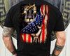 Jesus And Lion Shirt, Lion Of Judah Shirt, Fist Hand Pulling USA Flag, Spiritual Artwork, Veteran Day Gift