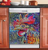 Farm Chicken Rooster Art Psychedelic Chicken Dishwasher Cover Farmer Gift Kitchen Decor HT