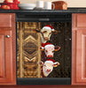 Three Cows Christmas Dishwasher Cover Farm Animals Kitchen Decor Christmas Home Decor Xmas Gifts HT
