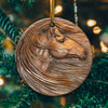 Horse Wood Carving Ornament Christmas Tree Hanging Ornament Home Decor Xmas Gift For Horse Lovers HN