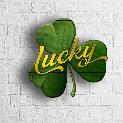 Shamrock Lucky Charm Metal Sign Happy St Patrick's Signs Home Decor Outdoor Decorations Irish Gift Ideas HT