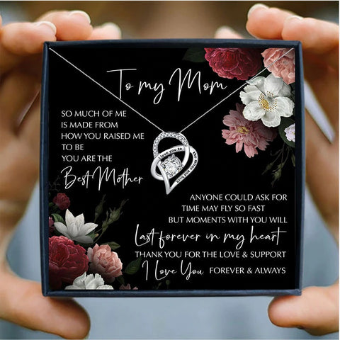 Heart Necklace Gift Card Mothers Day Necklace Mom Jewelry Gift For Her, Mom, Grandma, Wife HT