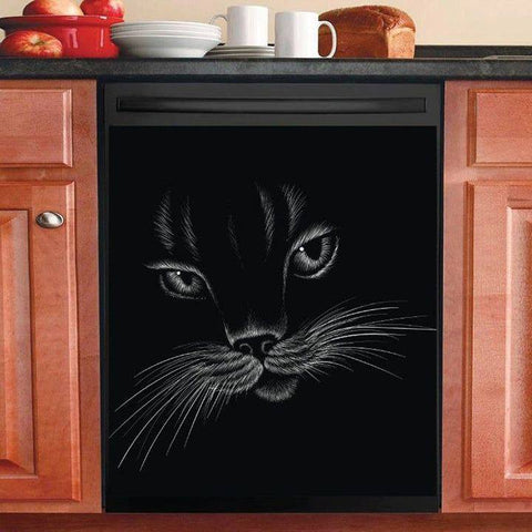 Black Cat Kitchen Dishwasher Cover Decor Art Housewarming Gifts Home Decorations HT