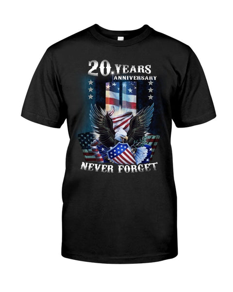 Patriot Shirt, Patriot Day Gifts, 20 Years Anniversary Never Forget T-Shirt, 20th Anniversary Patriot Day Gift