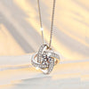 Lucky Knot Crystal Mothers Day Necklace Mom Jewelry Gift Card For Her, Mom, Grandma, Wife HT