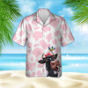 PINK FUNNY COW HAWAIIAN SHIRT