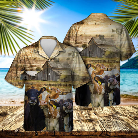 FUNNY COW FARM HAWAIIAN SHIRT