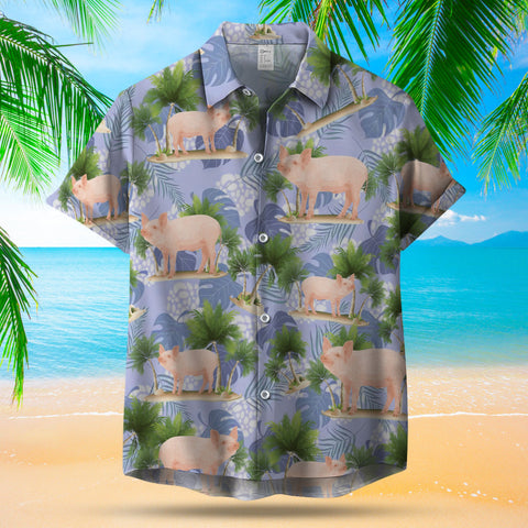 PIG TROPICAL ISLAND HAWAIIAN SHIRT