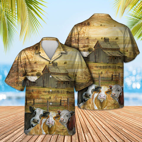 CUTE COW FARM HAWAIIAN SHIRT