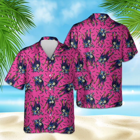 PINK GOAT PATTERN HAWAIIAN SHIRT