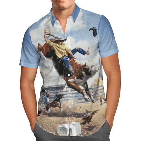 COWBOY RIDING HAWAIIAN SHIRT