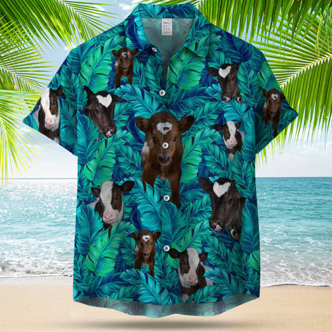 LOVELY COWS SEAMLESS PATTERN HAWAIIAN SHIRT