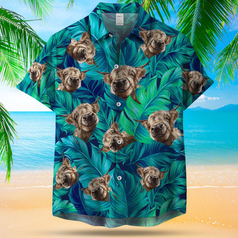 BROWN COW IN THE JUNGLE HAWAIIAN SHIRT