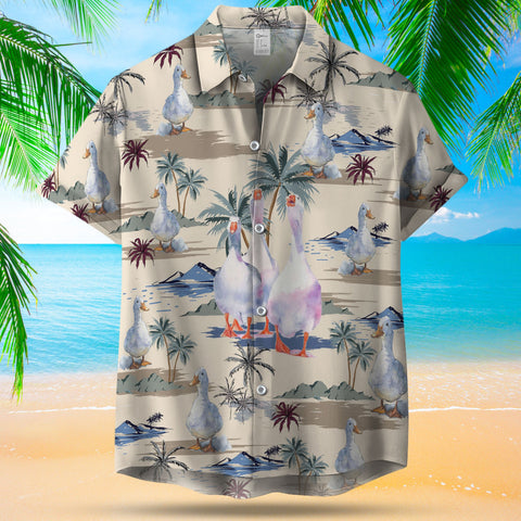 DUCK SEAMLESS PATTERN HAWAIIAN SHIRT