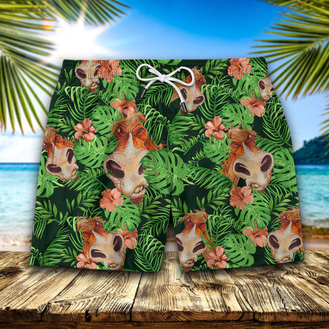 FUNNY HORSE SEAMLESS PATTERN HAWAIIAN SHORT Men Hawaii Shorts