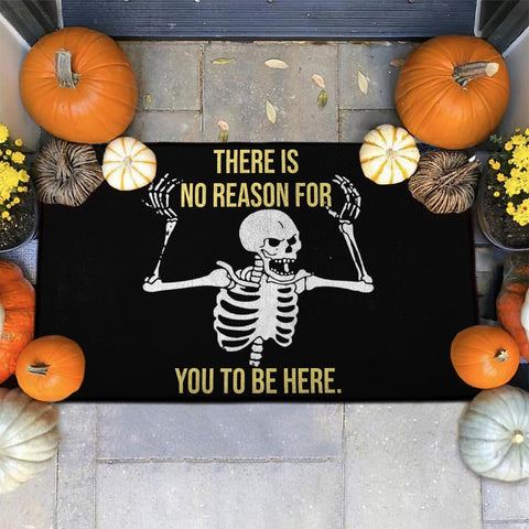 FUNNY SKELETON DOORMAT