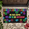 It's OK To Be Different Autism Awareness Doormat Autism Home Decor Autism Awareness Gift Idea HT