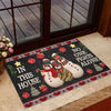 In This House No One Fights Alone Snowman Autism Awareness Doormat Christmas Autism Home Decor Autism Awareness Gift Idea HT