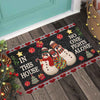 In This House No One Fights Alone Snowman Autism Awareness Doormat Christmas Autism Home Decor Autism Awareness Gift Idea HT