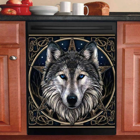 Wolf Kitchen Dishwasher Cover Decor Art Housewarming Gifts Home Decorations HT