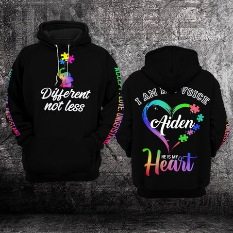 Different Not Less Personalized Unisex Hoodie For Men Women Elephant Autism Awareness Shirts Clothing Gifts HT
